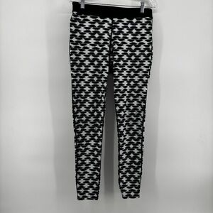 Nike Womens Black/White Aztec Dri-fit‎ Leggings Size LG